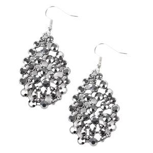 Date Night Gun Metal Tear Drop Earrings